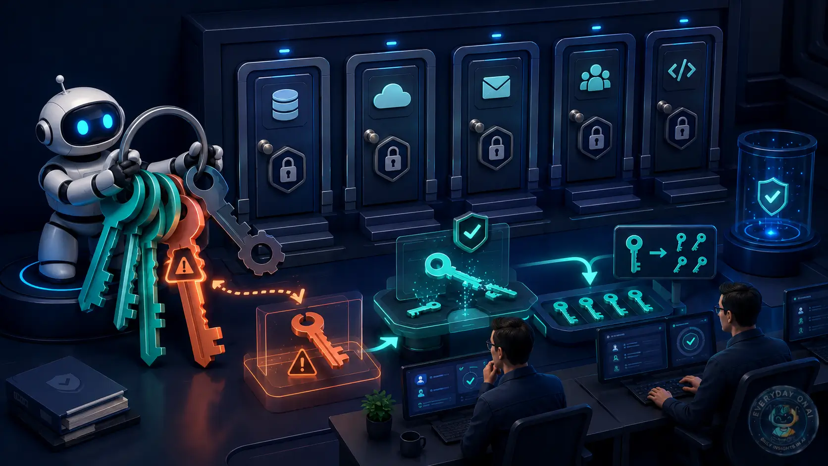 Excessive agency in AI agents shown as oversized tool permissions being scoped and approved