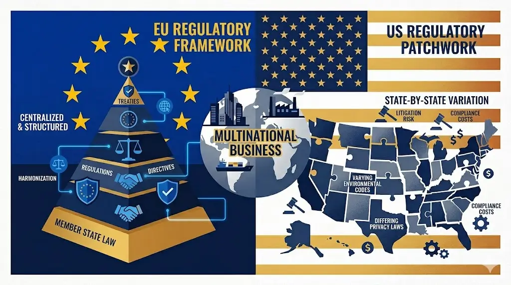 EU AI Act vs US AI Policy 2026 – Multinational Compliance Comparison
